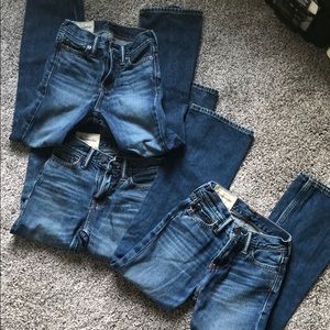 3 Pair Abercrombie & Fitch Boys Jeans Size 8 slim